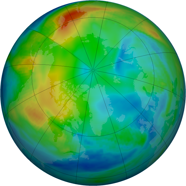 Arctic ozone map for 07 December 1982